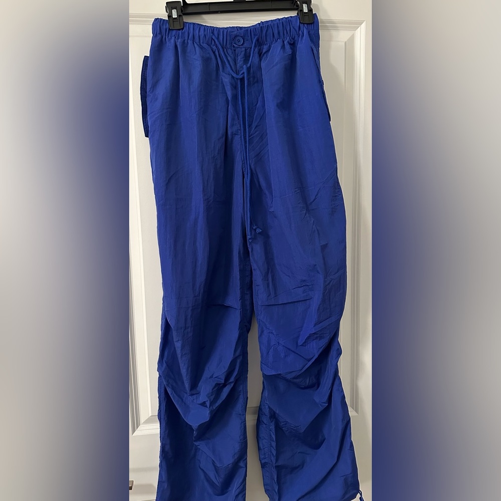 Blue Parachute pants. Never worn (tags attached). Size 6 (UK 10/EU 38/AUS 10).